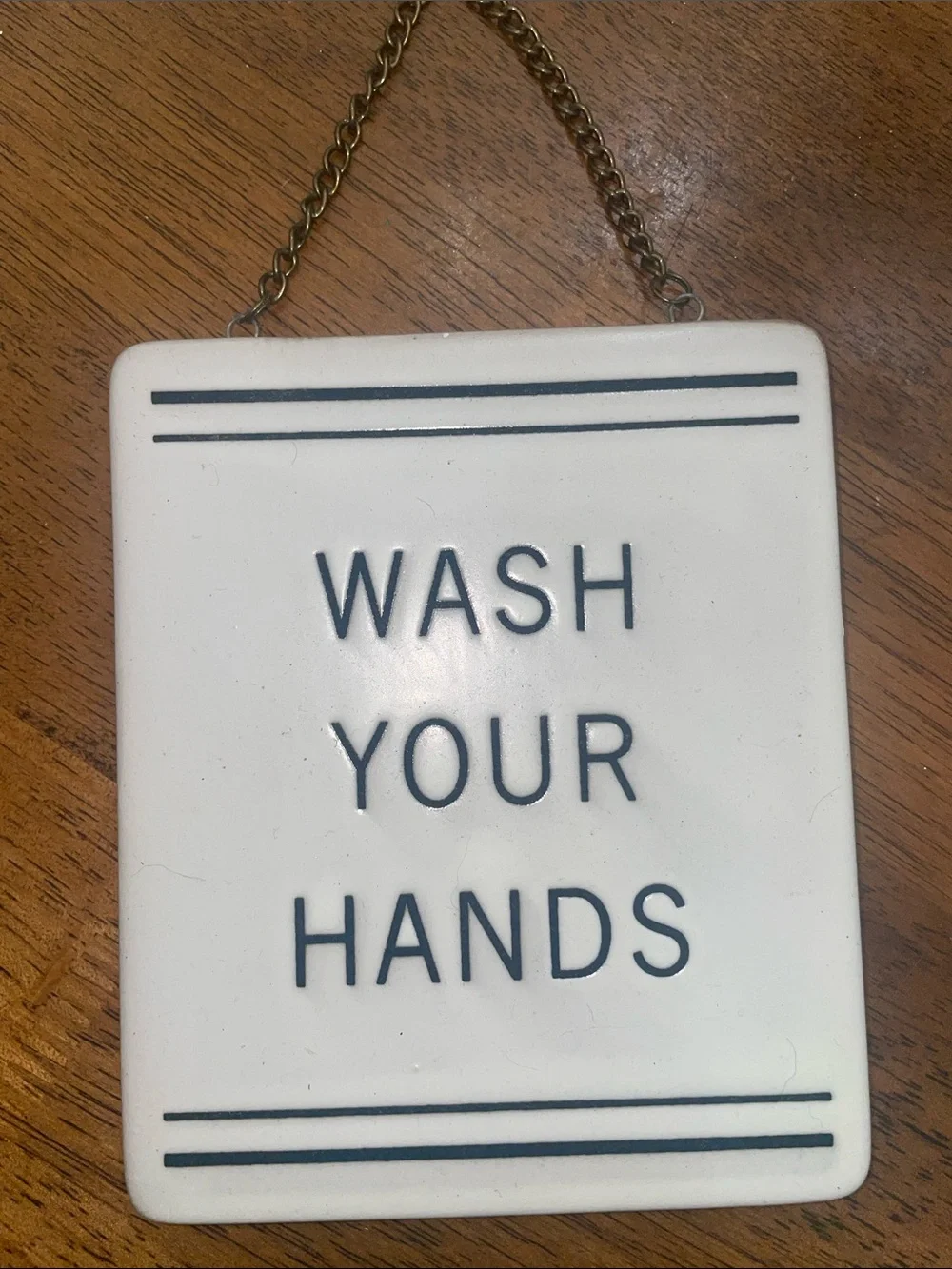 Hearth & Hand™ with Magnolia “Wash Your Hands” Stoneware Wall Hanging